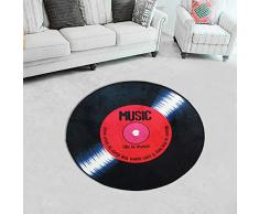 Tutoy 60/80/100/120Cm Vinilo Grabado Impreso Tela Suave Piso Redondo Mat Alfombra Habitación Área Alfombra De Dormitorio - 100Cm