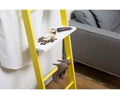 Estante para ropa Escalera. amplía la función como Galán, Noche Mesa, Roble haya, blanco, 45cm x 15cm x 2cm