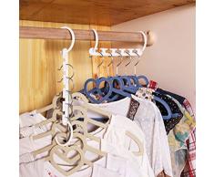 Tutoy 8Pcs Ahorrador De Espacio Maravilla Percha Magia Gancho Organizador Armario De Múltiples Funciones Rack