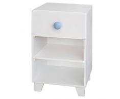 Bainba Mesita de Noche Infantil, Azul, 57 x 32 x 34 cm