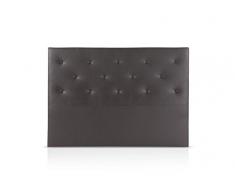 MAXCOLCHON Cabecero Amsterdam cama de 135 (160x120) cm Polipiel Negro