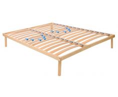 tgfr somier ortopédico Fijo de láminas de madera de haya con reguladores de rigidez dorsal PURO matrimoniale 160x190