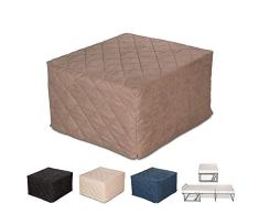 EvergreenWeb – Puf Cama Individual con colchón Plegable para Invitados, 10 cm de Altura – Cama Individual Ahorra Espacio – Tela de algodón, satén de Metal, Cama otomana, – Desenfundable – Suite