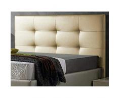 ED Cabecero Cama tapizado Polipiel Mod. Texas Todas Las Medidas y Colores (Dorado, 90 * 70)