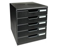 Exacompta Ecoblack A4+ - Modulo con 5 cajones, color negro