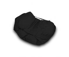 Puff Beanbag Sofá cama Polipiel 180x140x25cm (Negro)