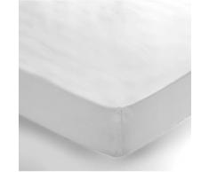 Hometexstyle - Sábana bajera ajustable, color blanco