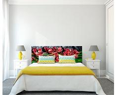 Cabecero Cama PVC Impresión Digital Flores Bambú 100 x 60 cm | Disponible en Varias Medidas | Cabecero Ligero, Elegante, Resistente y Económico