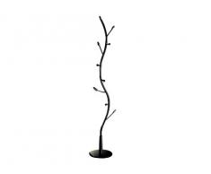 Versa 18790001 Perchero de pie Negro, Metal lacado, 185x32x32 cm, 9 colgadores