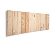 SUENOSZZZ-ESPECIALISTAS DEL DESCANSO Cabecero de Cama de Madera ANETO Color Crudo para Pared. Cabecero de Tablas Verticales. Estilo Vintage, para Camas de 90 y 105