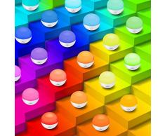 AUKEY Lámpara de Noche Control Táctil con Blanco Cálido Ajustable y RGB, Recargable Apliques de Pared Móviles con Impermeable IP65 & Resistente a Caída, Lámpara de atmósfera y Luz de Noche para Niños