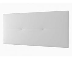 LA WEB DEL COLCHON - Cabecero Tapizado Génova para Cama de 80 (90 x 55 cms) Blanco | Cama Juvenil | Cama Matrimonio | Cabezal Cama | Cabeceros tapizados Dormitorio