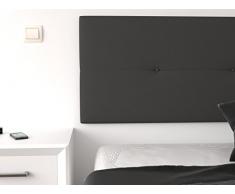 LA WEB DEL COLCHON - Cabecero tapizado Julie para Cama de 150 (160 x 55 cms) Gris Ceniza