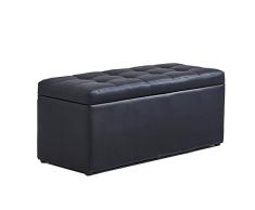 QWERTY Caja De Almacenamiento Taburete De Cama De Dormitorio, Taburete De Almacenamiento Ottoman, Gran Capacidad De Almacenamiento (Color : Black, Size : 40x40x40cm)
