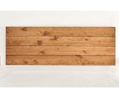 Hogar24-Cabecero Madera Maciza Natural Acabado Encerado. Medidas:155 x 60 x 2 cm.