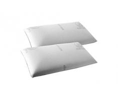 Seasons- Almohada viscoelastica de 75 cms, Antiácaros y Antibacterias , tejido Aloe vera hilo de plata. Doble funda
