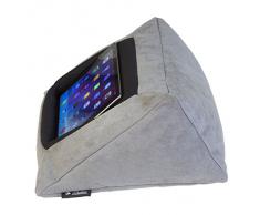sostenedor del soporte de la almohadilla del amortiguador del iPad (GRIS) para el iPad y otros dispositivos de la tablilla. Uso alrededor del hogar, en cama o en el escritorio. Avoid iPad RSI and iPad Shoulder