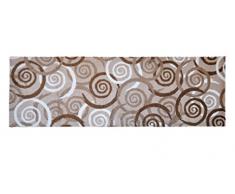Alfombrilla LifeStyle 100369 Espirales, alfombra antideslizante y lavable, ideal para el armario, la cocina o el dormitorio, 50 x 150 cm, marrón / beis / blanco