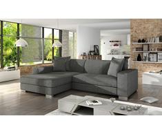 Don Baraton anticrisis.net Sofá Chaise Longue Cama – Maldives (Gris, Cheslongue Izquierda)