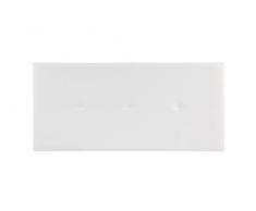 MAXCOLCHON Cabecero Paris cama de 105 (105x75) cm Polipiel Blanco