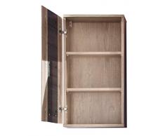 trendteam 1408-501-58 Star - Armario de baño colgante (40 x 75 x 22 cm, efecto roble), color marrón oscuro