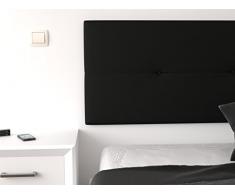 LA WEB DEL COLCHON - Cabecero tapizado Julie para Cama de 150 (160 x 55 cms) Negro