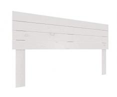 LA WEB DEL COLCHON - Cabecero de Madera Rústico Vintage para Cama de 150 (160 x 90 cms.) Blanco nórdico | Cabeceros Madera | Dormitorio Matrimonio | Cabezal Cama |Estilo nórdico