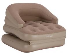 Vango Sofá Cama Hinchable Individual, Color Nuez, un sólo tamaño