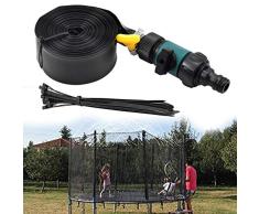 NATUCE 12M Aspersor Trampolín Set, Cama elástica de Jardín Water Play Sprinklers Pipe, Aspersor de trampolín para niños, Agua pulverizada para trampolín, Spray de Jardin, Parque acuático para niños