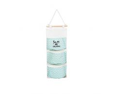 Bolsa de almacenamiento de 3 bolsas montada en la pared Bolsillos de almacenamiento sobre la puerta Tela Armario de puerta de pared colgante Organizador de bolsas de almacenamiento para inodoros