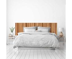 MEGADECOR Cabecero Cama PVC Decorativo Económico Textura Madera Cerezo Sapelly Vetas Verticales Varios Tamaños (200 cm x 60 cm)
