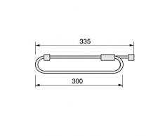 Emuca 7085425 - Perchero colgador extraíble para armario, largo 300mm