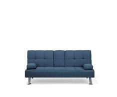 Beliani Sofá Cama tapizado Azul ROXEN