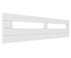 LA WEB DEL COLCHON - Cabecero de Madera Rústico Toscana para Cama de 135 (145 x 44 cms.) Blanco nórdico | Cabeceros Madera | Dormitorio Matrimonio | Cabezal Cama |Estilo nórdico