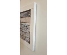 Muebles pejecar Cabecero para Colgar de 135 Fabricado en Madera de Maciza de Pino con Tablero de MDF y Papel Pintado Imitacion a Madera Vintage