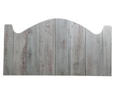 Cabecero Cama PVC Impresión Digital Imitacion Madera marron 115 x 60 cm | Disponible en Varias Medidas | Cabecero Ligero, Elegante, Resistente y Económico