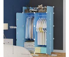 yqtoy Armario Simple Conjunto de Tela Plástico Hogar Caja de Almacenamiento para Niños Dormitorio Dormitorio Gabinete de Almacenamiento Individual Ciruela Etiqueta (Percha de Regalo)-6 Puertas