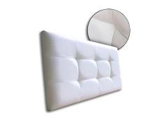 Ventadecolchones - Cabecero de Cama Tapizado Acolchado de Dormitorio en Polipiel con capitoné Modelo Tablet Blanco y Medidas 106 x 70 cm para Camas de 90 ó 105