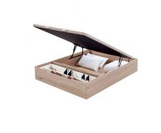 Flex - Canapé Abatible Madera 25 con Zapatero y Tapa con Tejido 3D de Flex - 135x190cm, Natural, No