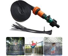 GHONLZIN Aspersor Trampolín, TrampolíN Parque Acuatico Aspersor Mejor Al Aire Libre, Cama elástica de Jardín Water Play Sprinklers Pipe (12M)