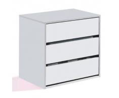 Habitdesign ARC6030 - Cajonera para armario, color blanco brillo, dimensiones 60 x 57 x 44 cm