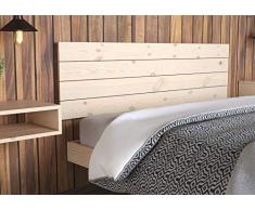 LA WEB DEL COLCHON - Cabecero de Madera Palet para Cama de 180 (190 x 44 cms.) Crudo sin Pintar | Cabezal Cama | Cabeceros Madera | Dormitorio Matrimonio | Cama Juvenil | Vintage | Estilo nórdico