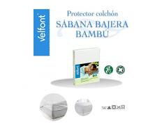 Sabana Bajera Bambu Impermeable y Transpirable Velfont Protector de colchon (150X190/200)