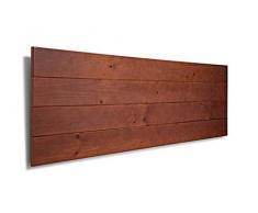 SUENOSZZZ-ESPECIALISTAS DEL DESCANSO Cabecero de Cama de Madera TREVINCA Color Nogal para Pared. Cabecero de Tablas Horizontales. Estilo Vintage, para Camas de 150