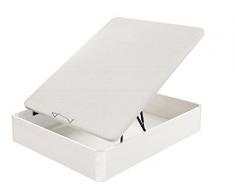 FLEX - Canapé Abatible Madera Transpirable Tapa 3D - 105X190, Color Blanco