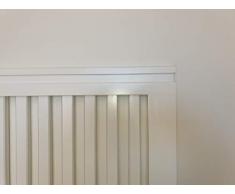 Muebles pejecar cabecero Modelo daimiel para Cama de 105 Fabricado en Madera Maciza de Pino insigni con largueros Verticales Acabado en Blanco Satinado