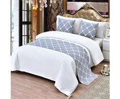 TQBT Camino de Cama indicador de Final de la Toalla escandinavo Moderno Hotel Minimalista está Casado con Alta Gama de dormitorios casa de la luz Azul de Chenilla florete del Diamante