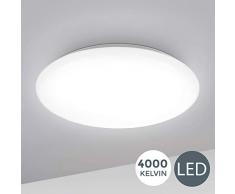 B.K.Licht I 12W LED Plafón I Lámpara de techo LED, Iluminación para interiores y oficina, Luz blanca neutra 4000K 1200lm
