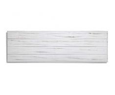 SUENOSZZZ - Cabecero de Madera TREVINCA Color Blanco Vintage para Pared. Cabecero de Tablas Horizontales. Estilo Vintage, para Camas de 150 | Cabeceros de Cama | Dormitorio | Mueble Cama