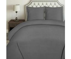 Utopia Bedding Juego de Funda de Edredón - Microfibra Funda de Nórdica y 2 Fundas de Almohada - (Cama 135/150, 1 x Funda Edredón 220x240cm, 2 x Fundas Almohada 65x65cm, Gris) - Tamaño no para ES